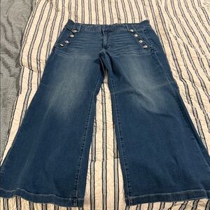 White House Black Market Dark Blue Flare Jeans